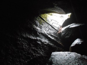 From inside cave